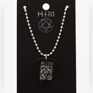 HIM Heartagram Guitar Pick Ball Chain Necklace Hot Topic‎